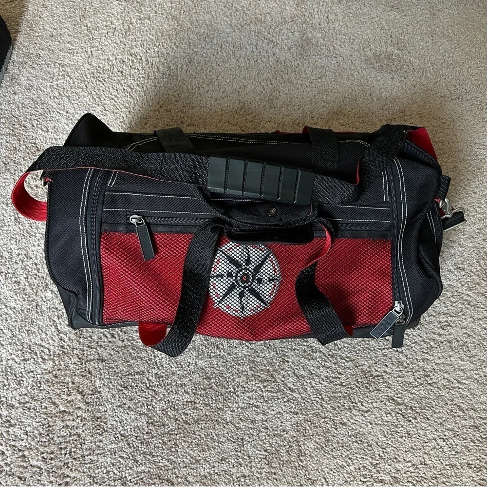Marlboro 90s Vintage Compass Logo Black Red Promo Duffel Bag  OS